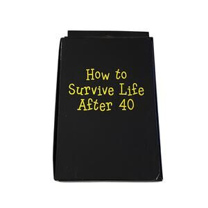 Flask Book Joke How To Survive Life Over 40 Unopened